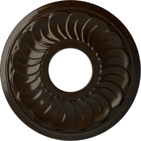 Ekena Millwork Blackthorn Ceiling Medallion (Fits Canopies up to 4 7/8"), 11 3/4"OD x 3 5/8"ID x 1"P, Bronze CM11BLBZS - main